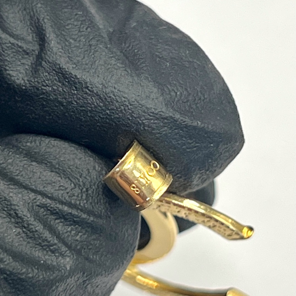 18K 18KT Yellow Gold Interlocking CC Women’s Pendant Charm - Picture 9 of 11